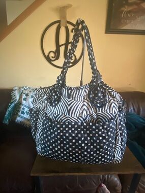 Marc by Marc Jacobs Black and White Geometric Tote